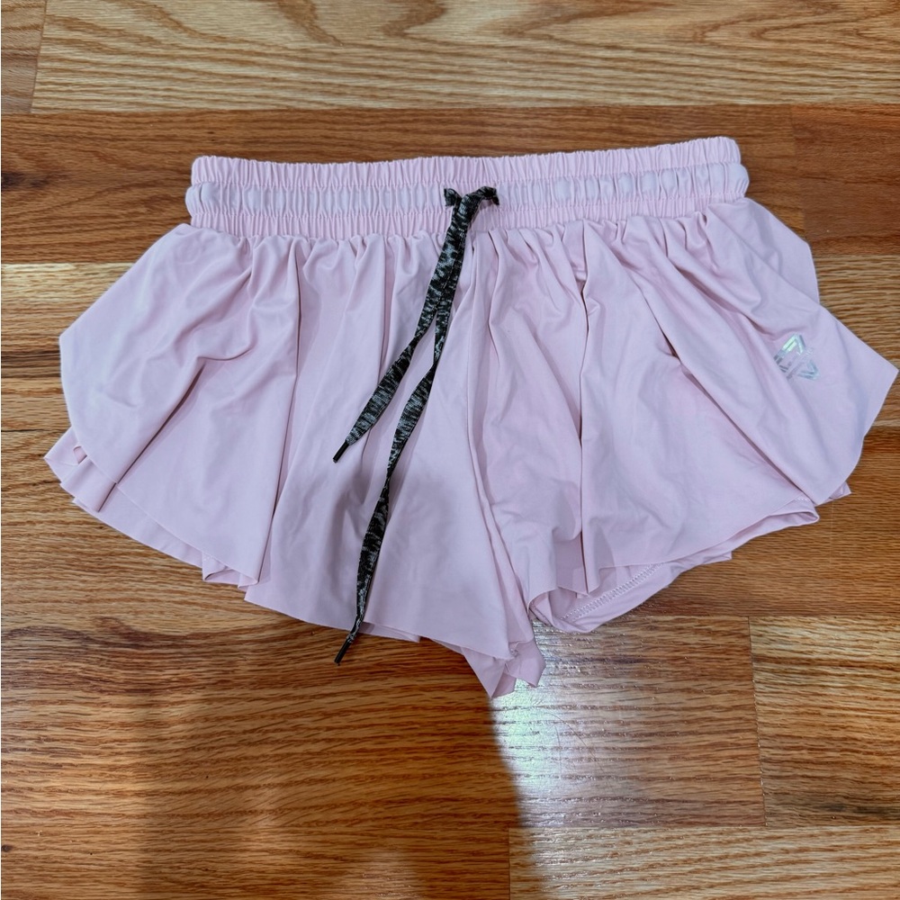 Pink Flowy Women's Athletic Shorts